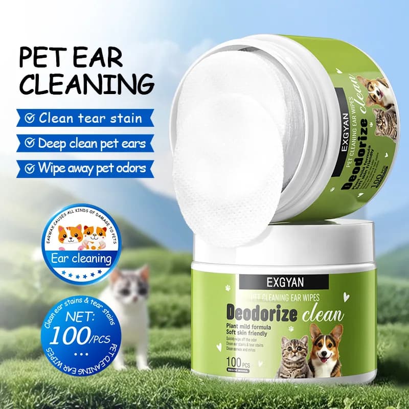 Pet Ear Cleaning Wipes 100 Pack