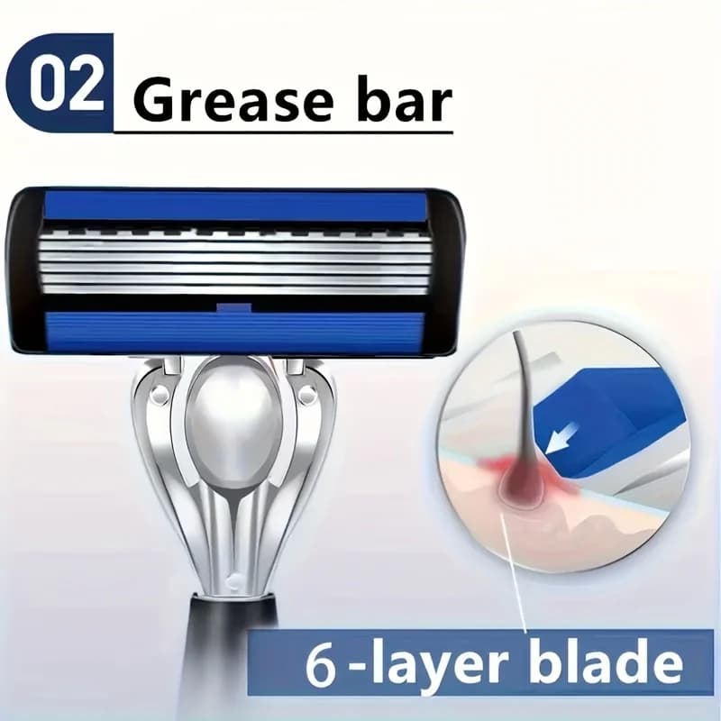 Men's Safety Razor with Anti-Slip Handle