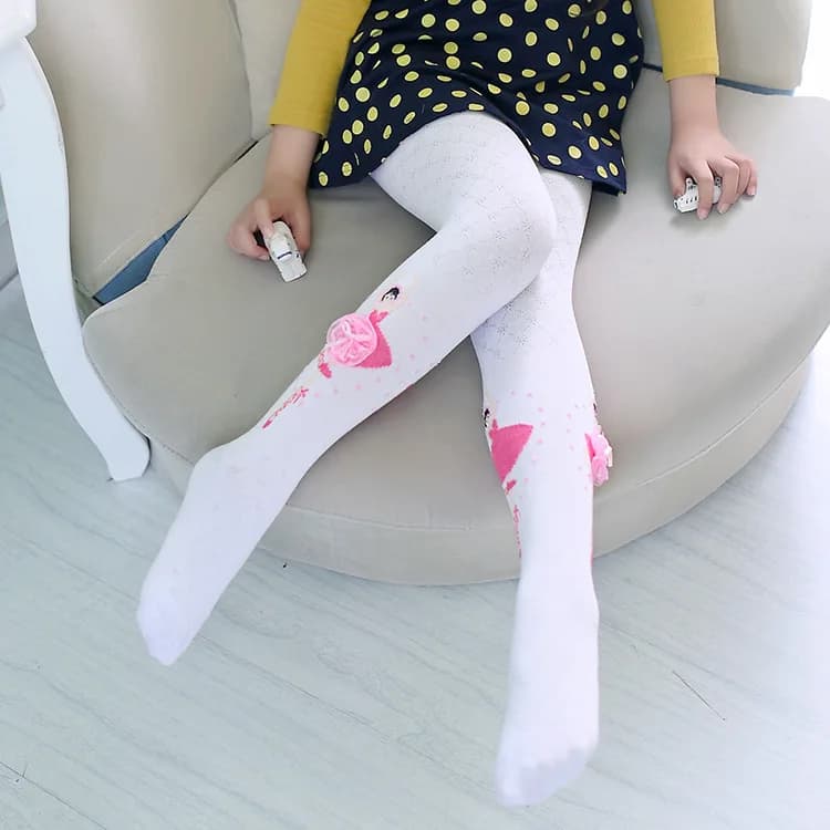 Girls Cotton Knit Tights