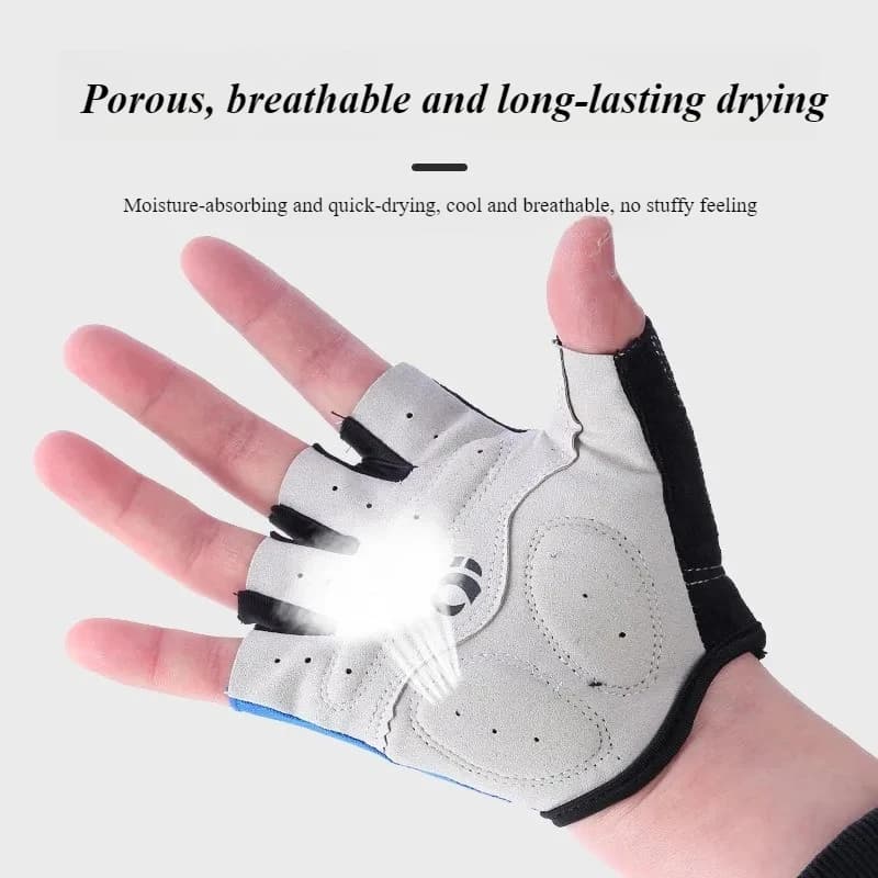 Half Finger Cycling Gloves with Shock-Absorbing Pads