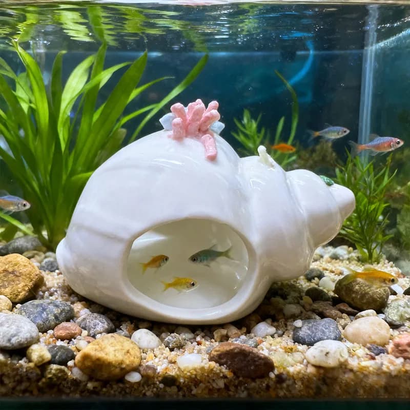 Ceramic Aquarium Ornaments, Designed Specifically for Fish to Rest On, Add a Touch of Nature to Your Aquarium and Serve as Home