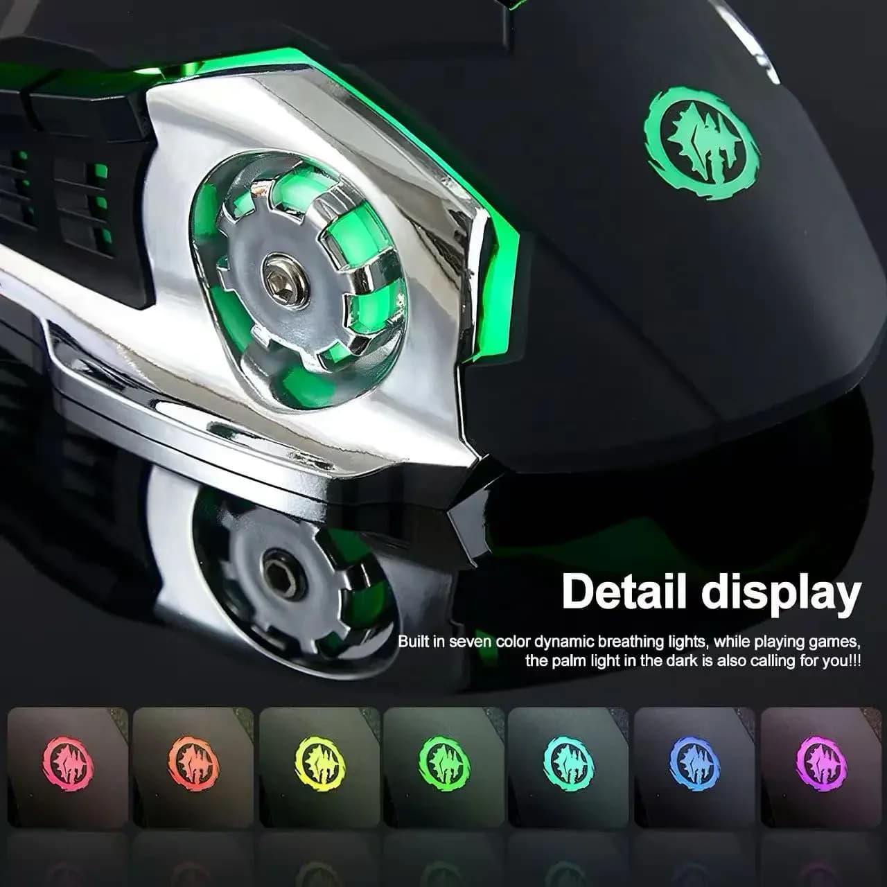 Wireless Gaming Mouse with RGB Lighting