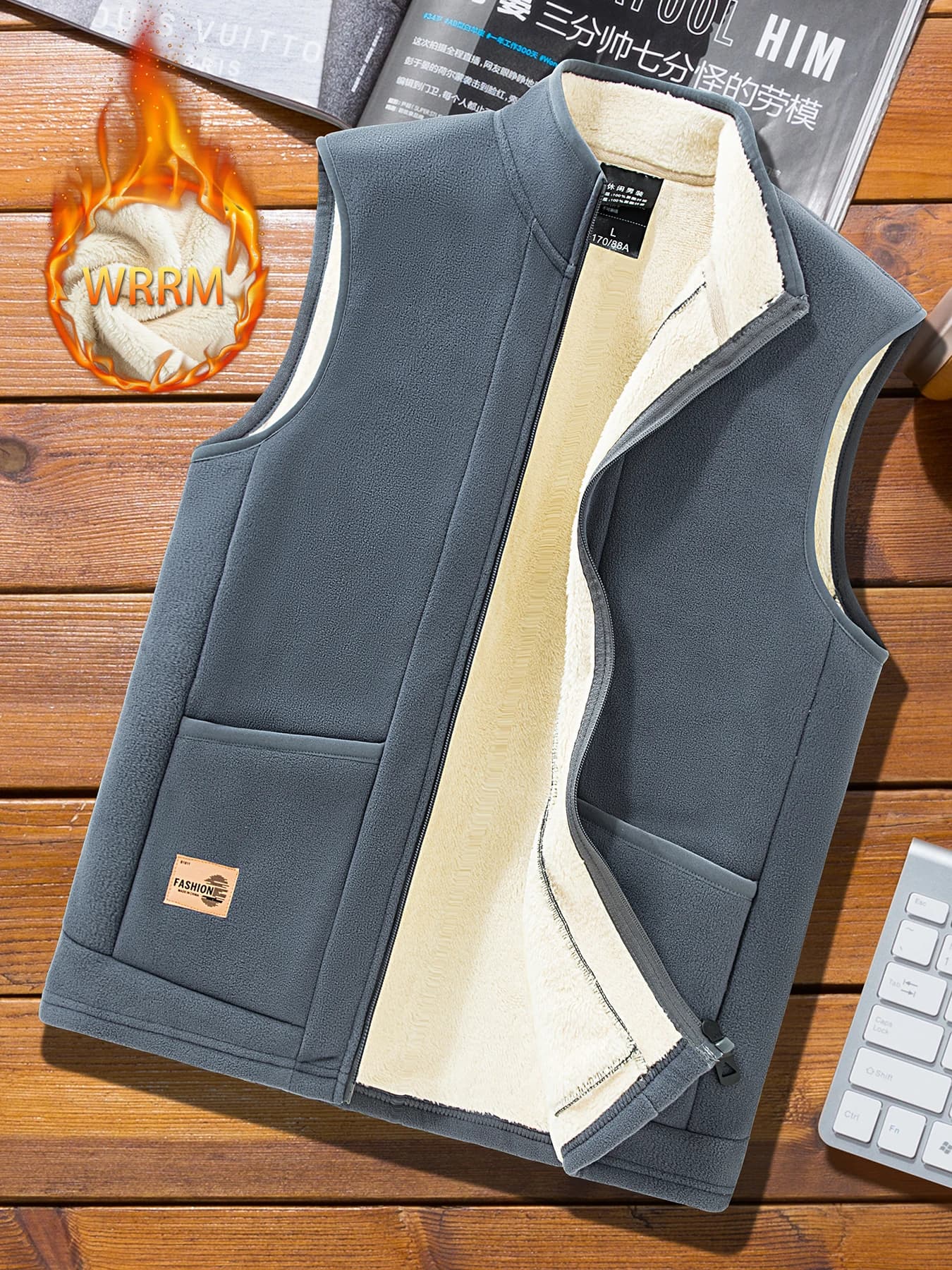 Men's Fleece Lined Vest Jacket