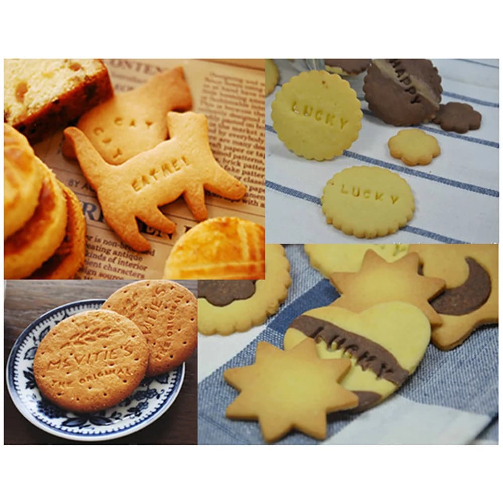 Alphabet and Number Cookie Stamp Set