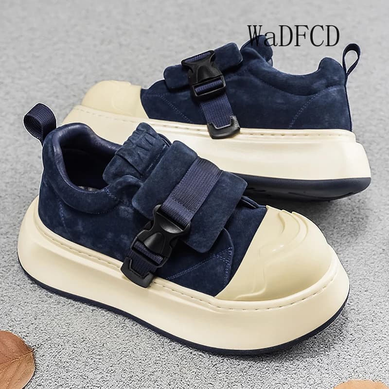 Sneakers Casual Men Original Designer Easy Matching Board Shoes Fashion Leather Breathable Height Increased Platform Sport Shoes