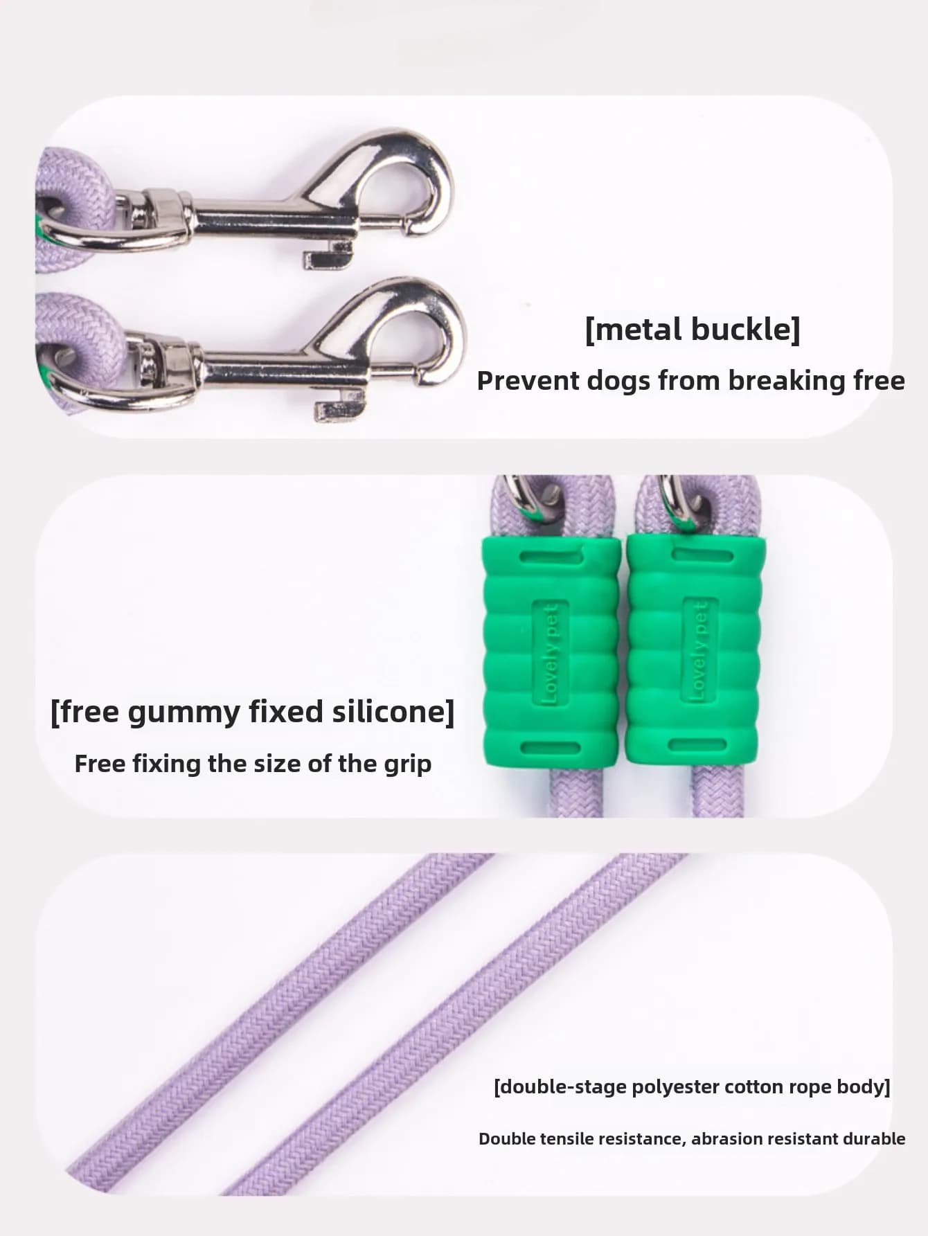 Dual Dog Leash Coupler with Elastic Extension