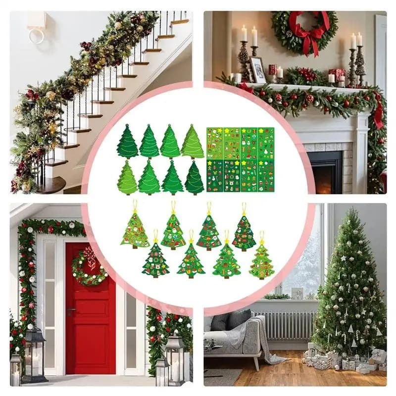-November Kids For Room Wall Christmas Tree Stickers Interactive Ornaments Toddler Classroom Apartment Interior