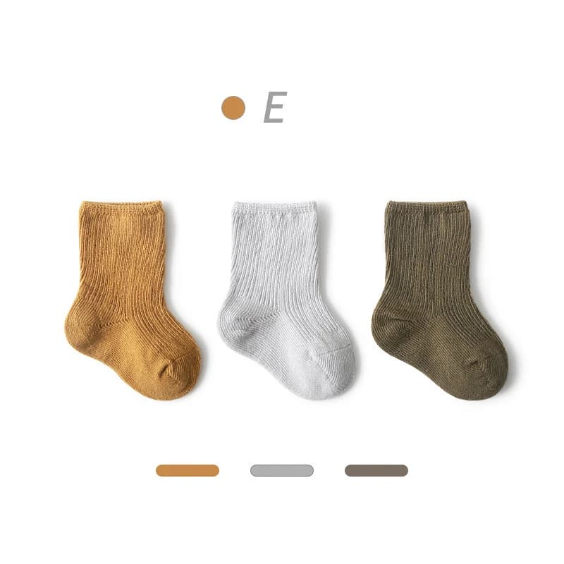 Cotton Baby Socks 3-Pairs Newborn to Toddler