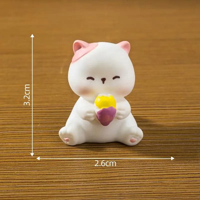 Cartoon Cat Resin Figurine