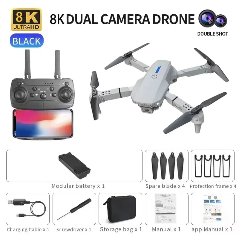 2026 E88 8K Dual Camera Drone with 5G