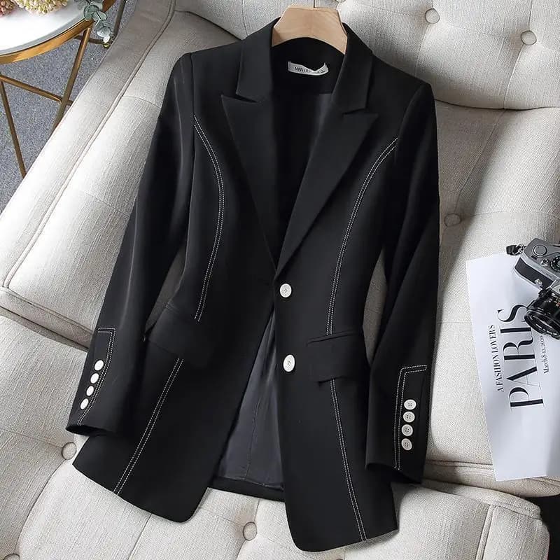 Black Slim-Fit Professional Blazer