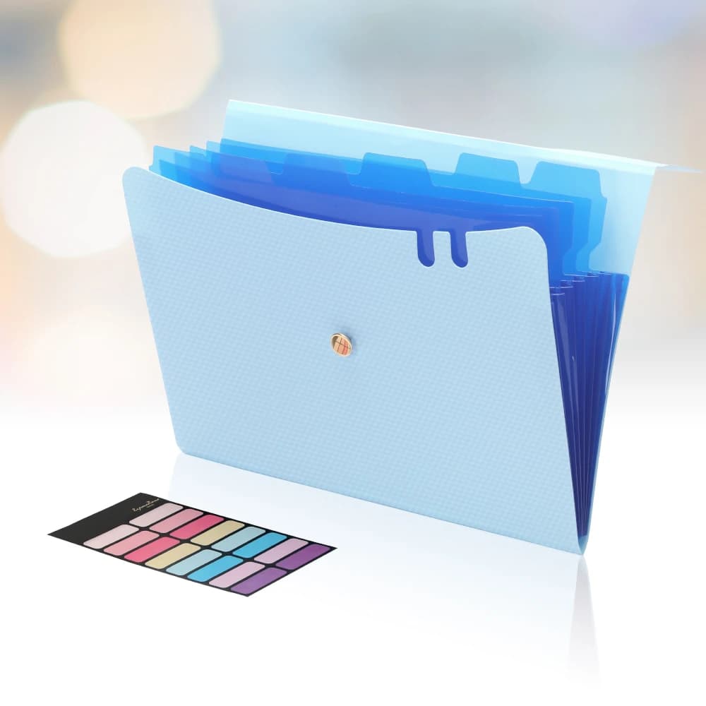 A4 Accordion File Folder with 7 Pockets