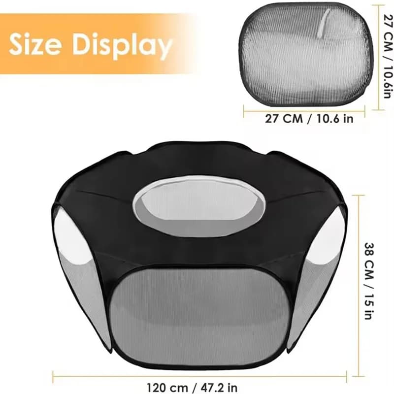 Portable Transparent Foldable Pet Playpen Tent
