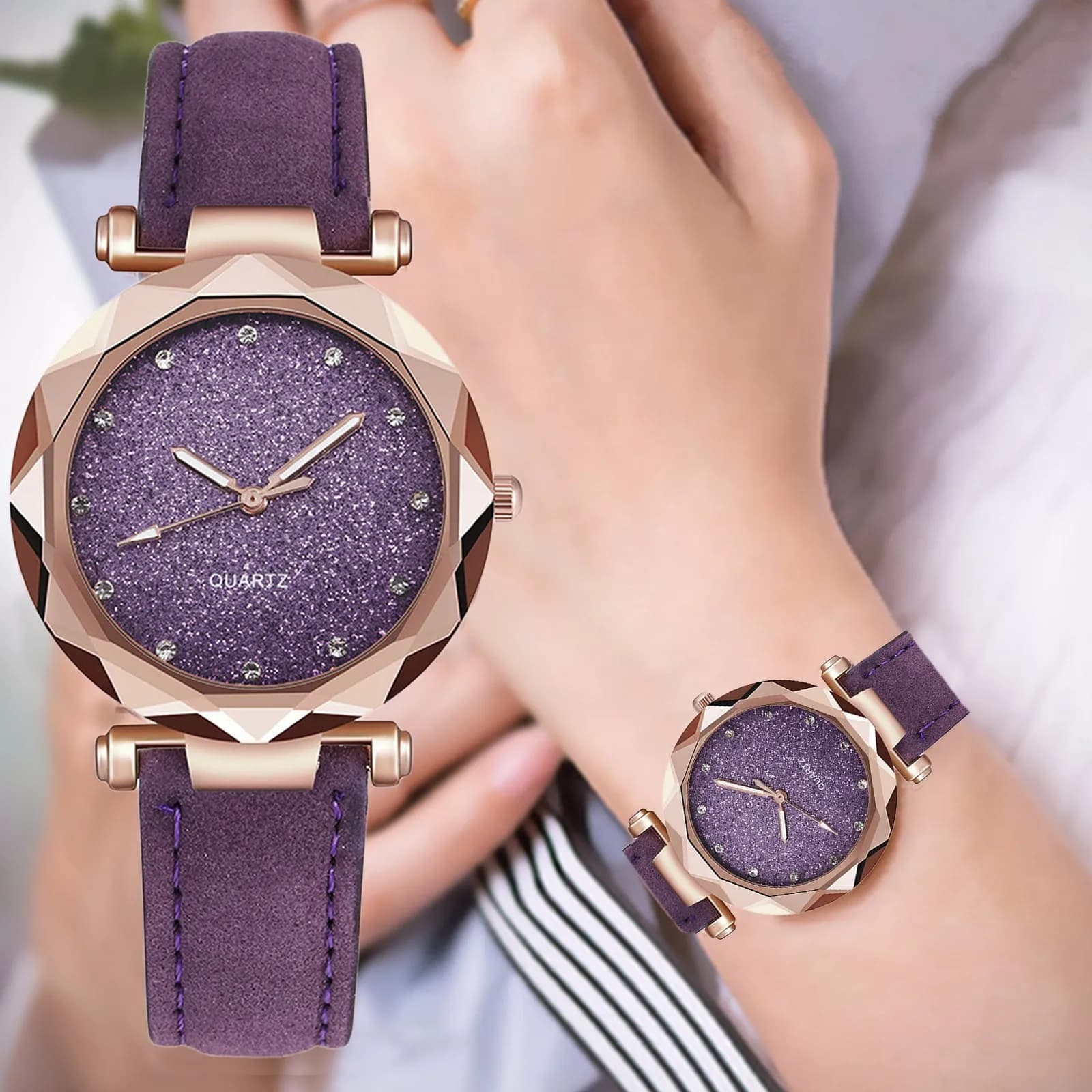Women'S Watches For Small Wrists Women Belt Scale Dotted Little Watch Watch Frosted Point With Roman Women Relojes Para Mujer