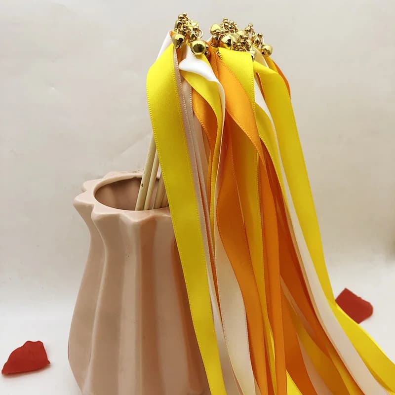 Ribbon Fairy Wands with Silver Bells