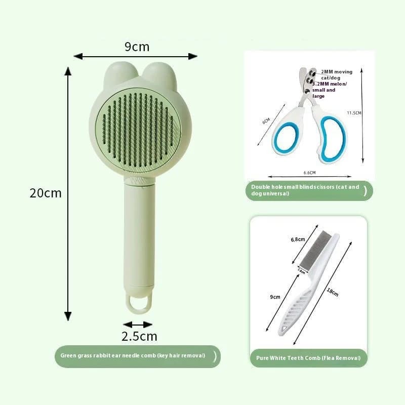 Cat Grooming Supplies 3 piece set include Round Hole Cat Nail Clippers  Pet Comb Pet Grooming Brush Flea prevention tools