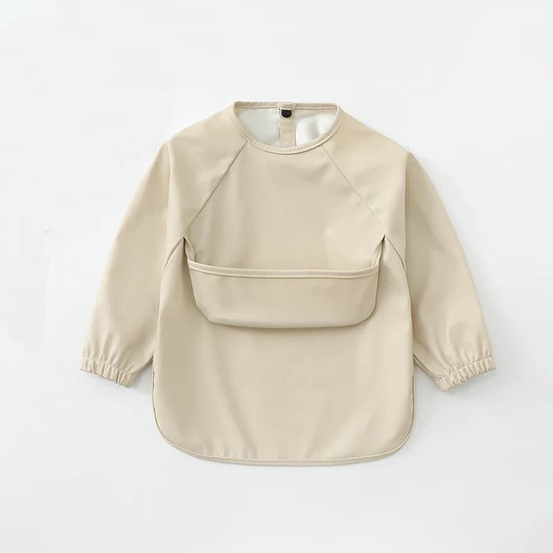 Baby Bibs Waterproof Art Smock with Long Sleeves Easy To Clean Children's Painting Apron Bib for Toddlers Girls Boys Baby Stuff