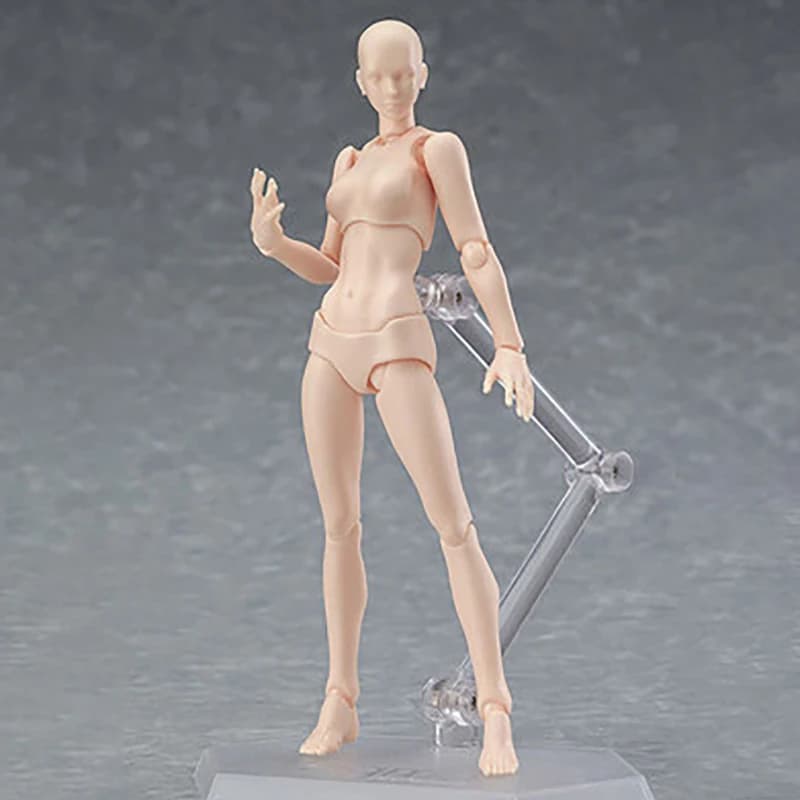Poseable Action Figure Model with Stand