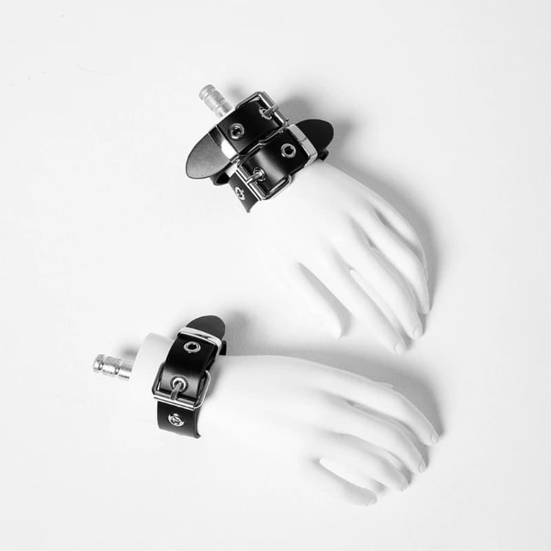 Punk Leather Bracelet with Metal Buckle