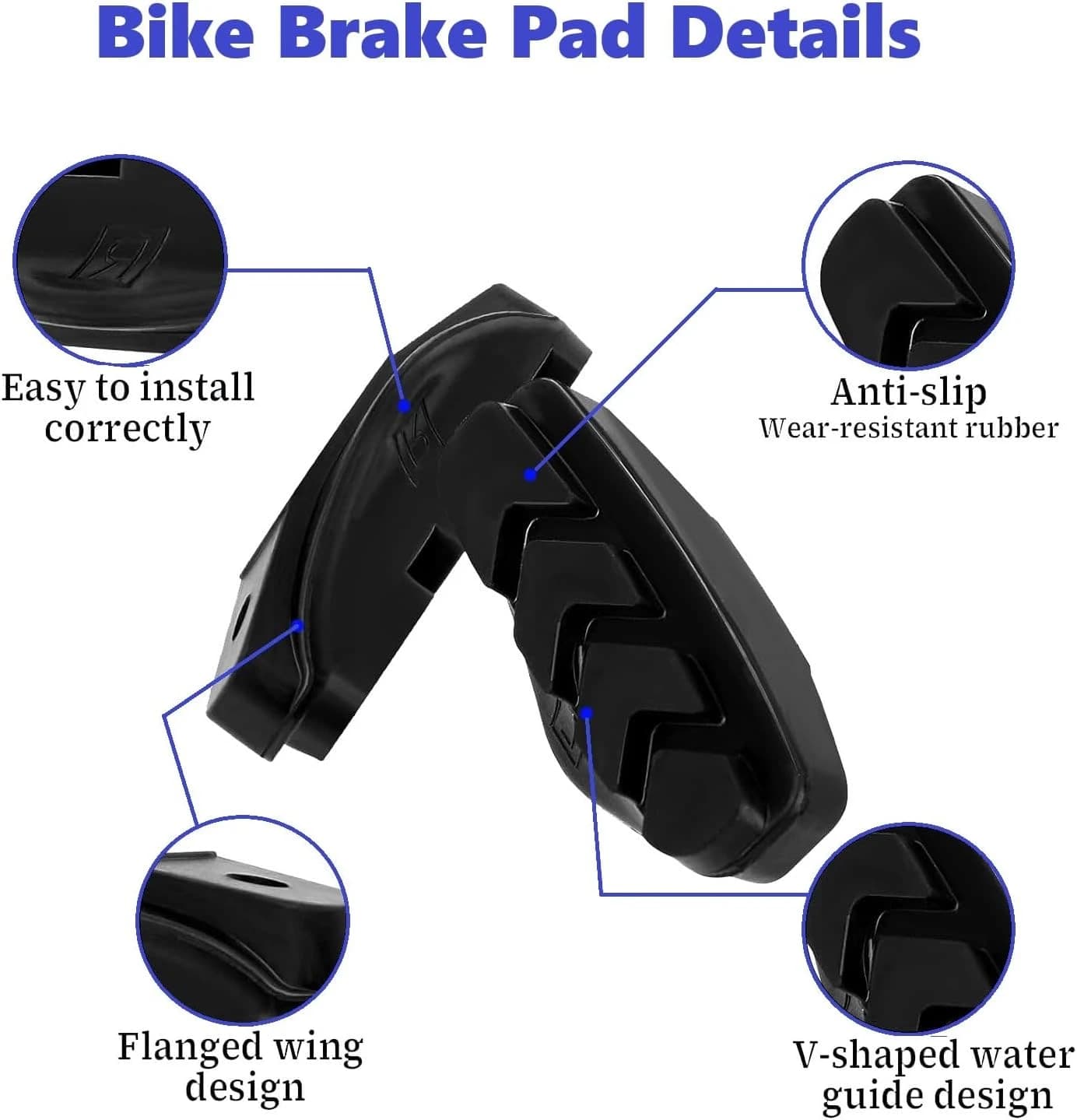V Brake Pad Replacement Blocks for Bicycles