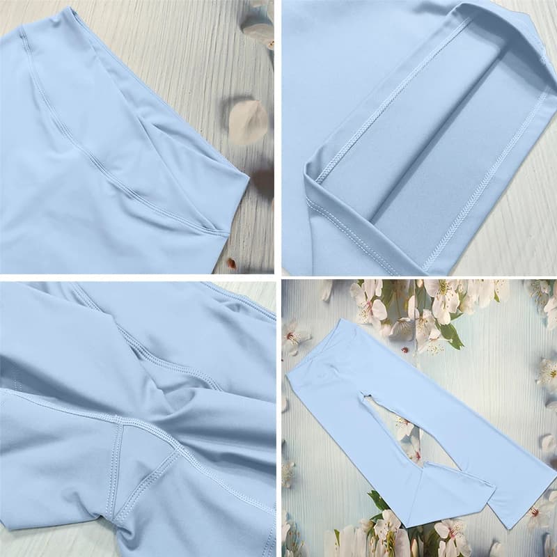 Sexy Flared Leggings Women's Running Pants Scrunch Butt Trousers Cross Waist Sports Tights Woman Wide Leg Fitness Workout Legins
