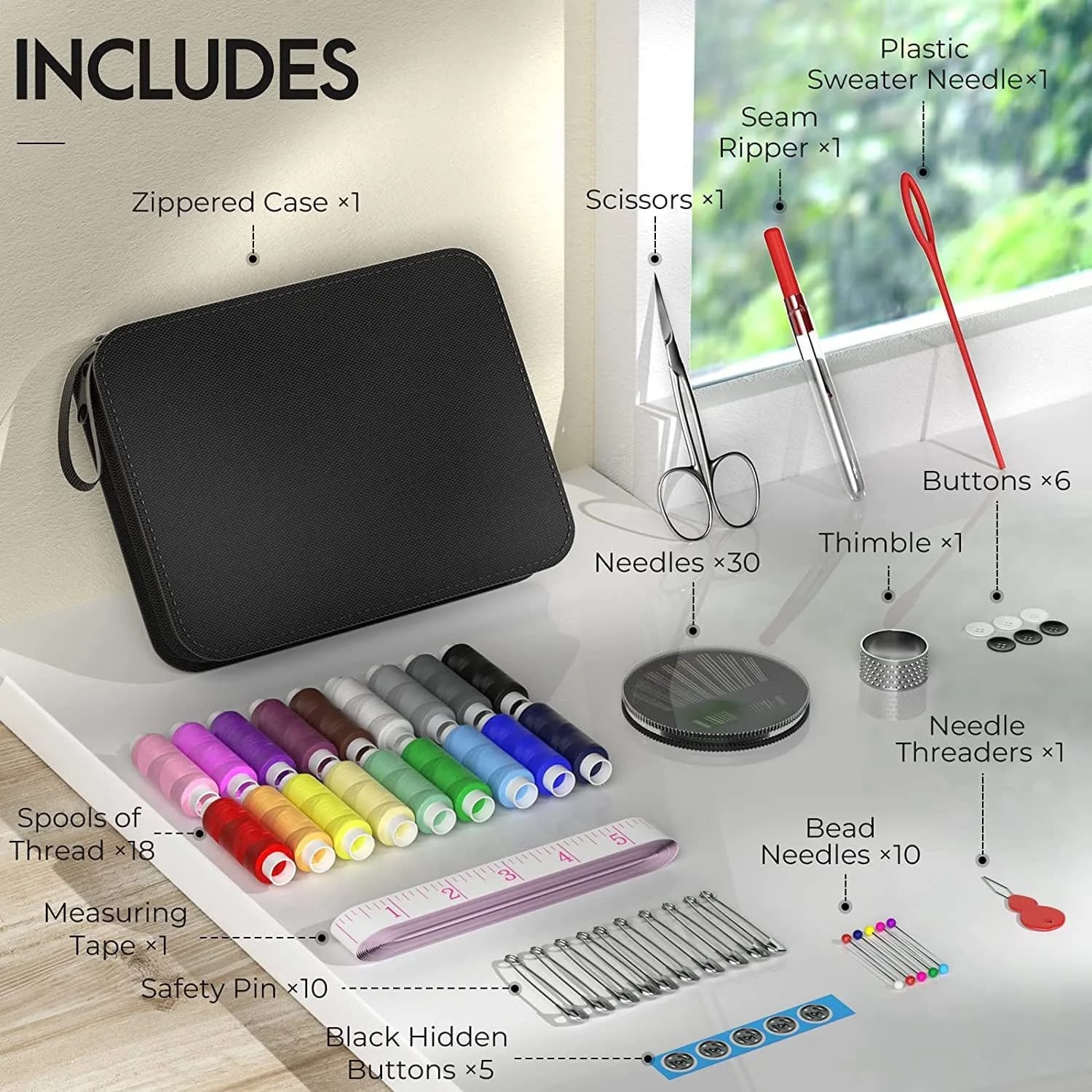 Sewing Kits DIY Multi-function Sewing Box Set for Hand Quilting Stitching Embroidery Thread Sewing Accessories Sewing Kits