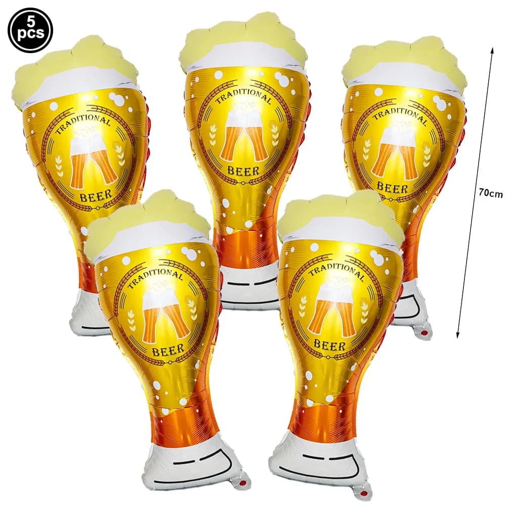 Adult Birthday Party Whisky Champagne Beer Cups Balloon Beer Cheers Father's Day 30th 40th 50th 60th Birthday Party Decor