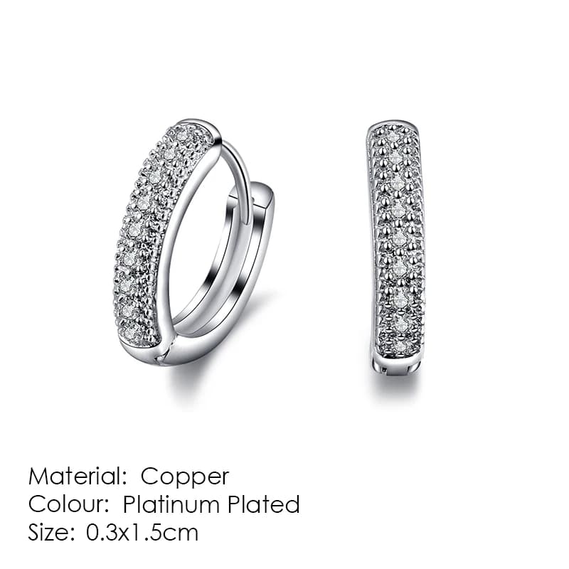Classic Six-Claw Cubic Zirconia Stud Earrings