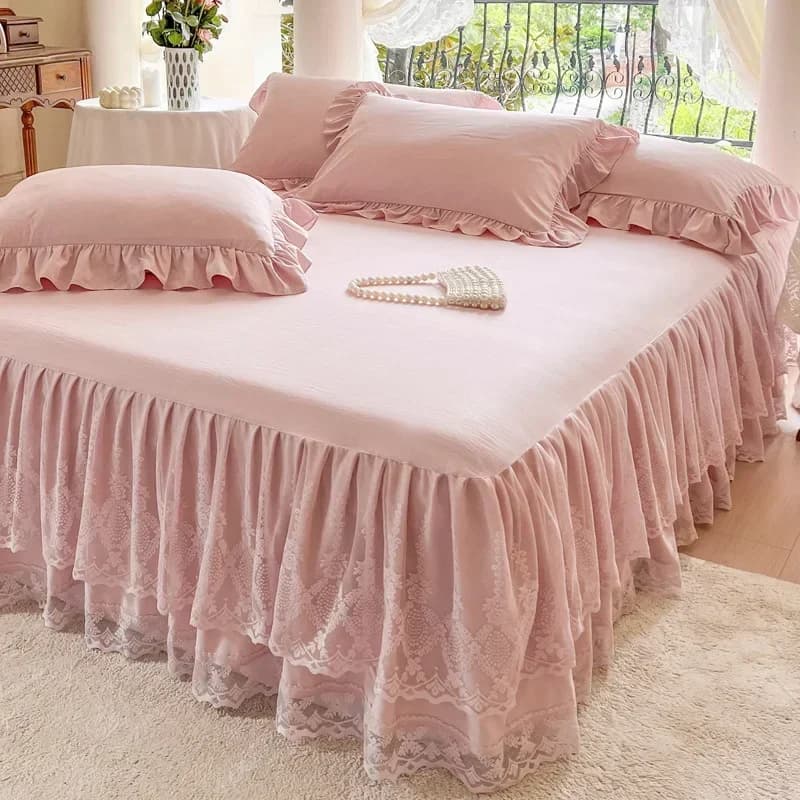 hemline-B1 / 150X200cm bed skirt
