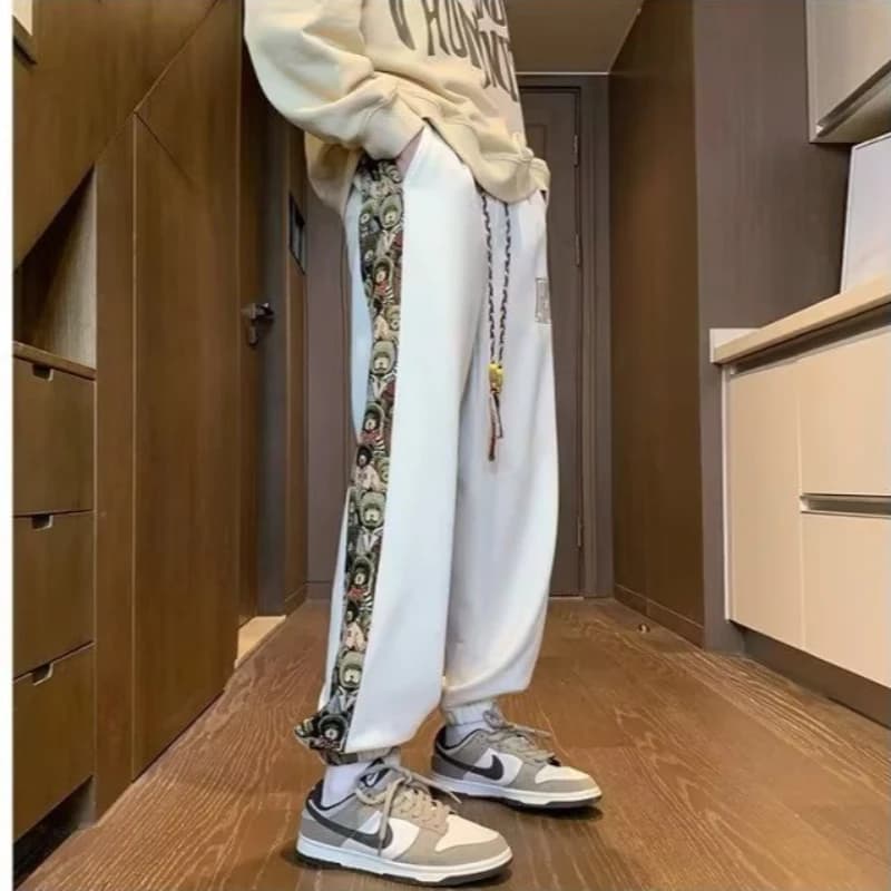 Men's Oversized Patchwork Joggers