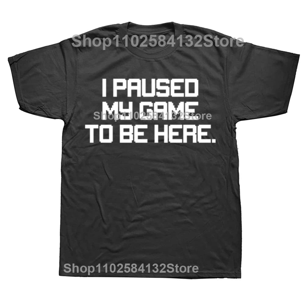 I Paused My Game Oversized Cotton T-Shirt