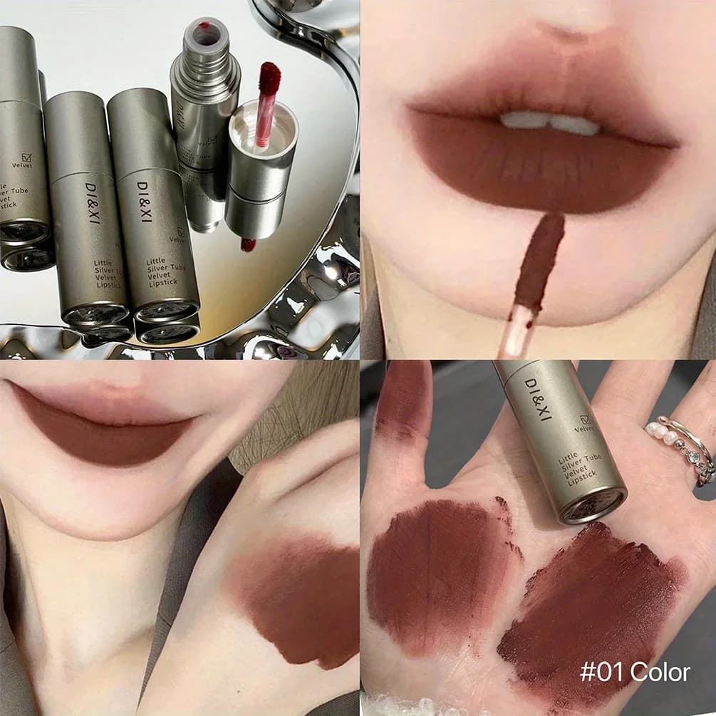 Matte Finish Lip Glaze with Velvet Texture