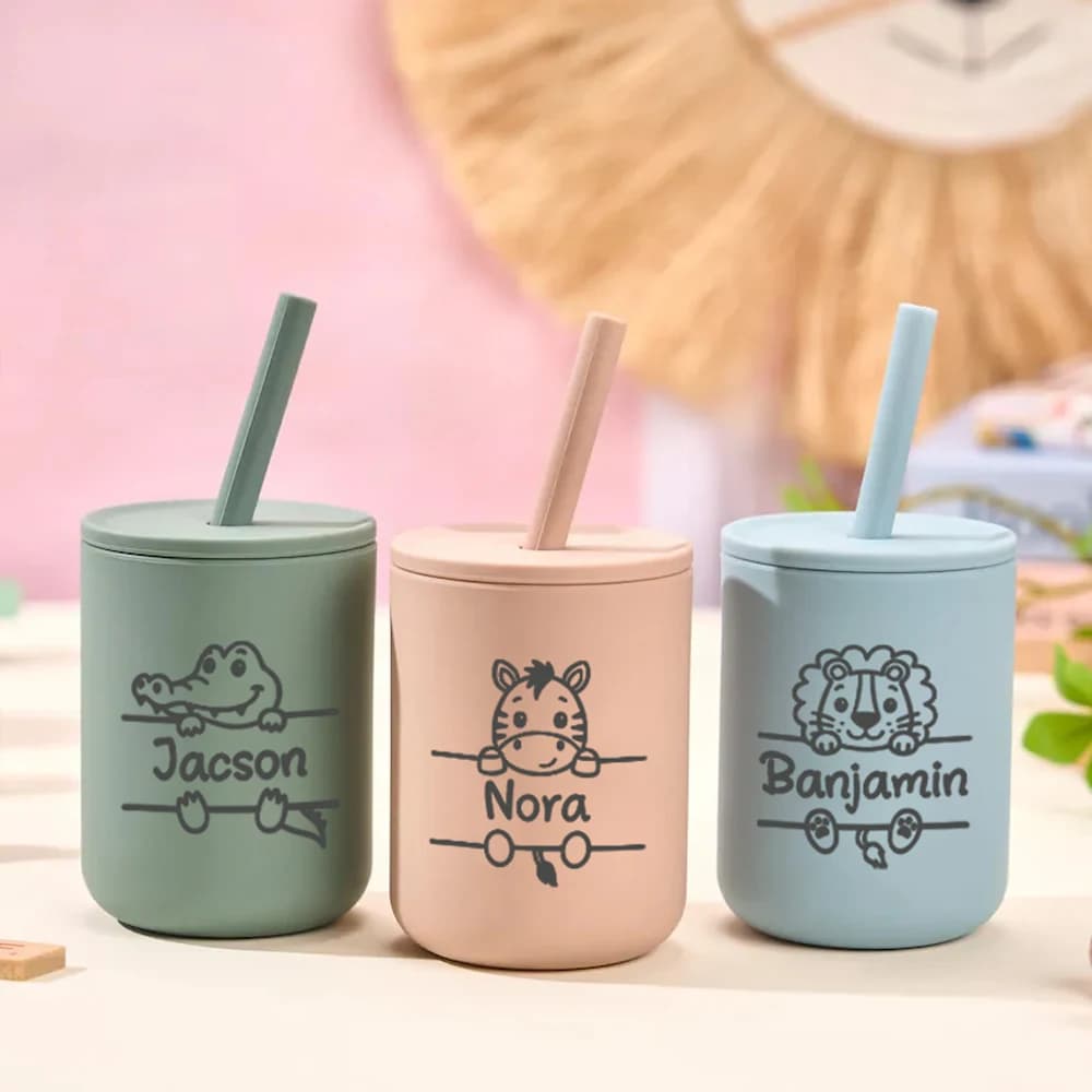 Personalized Silicone Sippy Cup for Toddlers