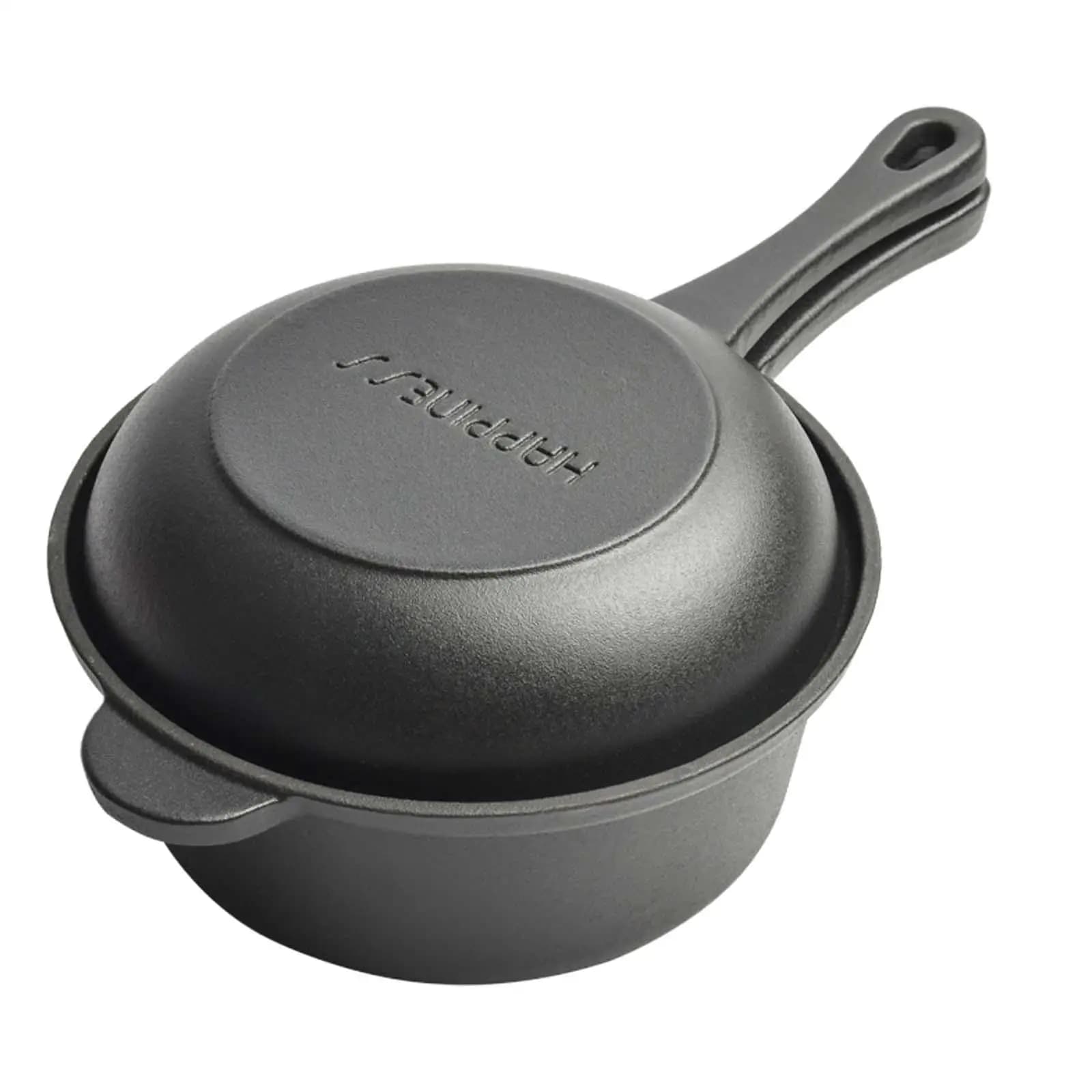 Cast Iron Pot with Lid and Skillet