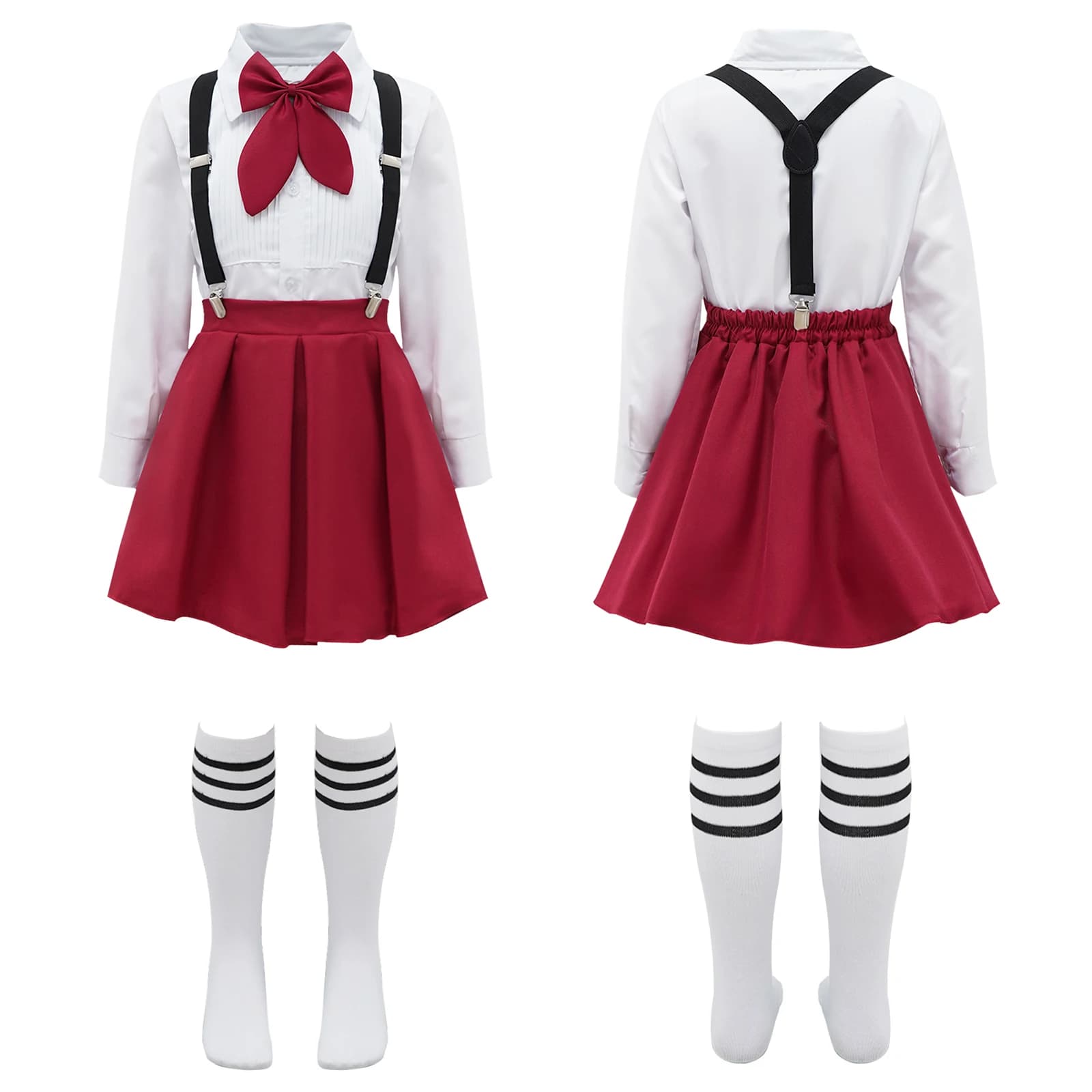 Girls Choir Performance Uniform with Bow Tie