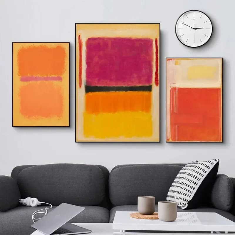 Abstract Colorfield Canvas Wall Art Print