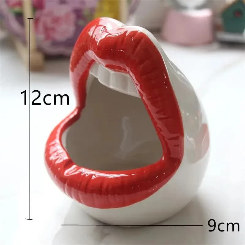 Ceramic Lips Shaped Serving Bowl