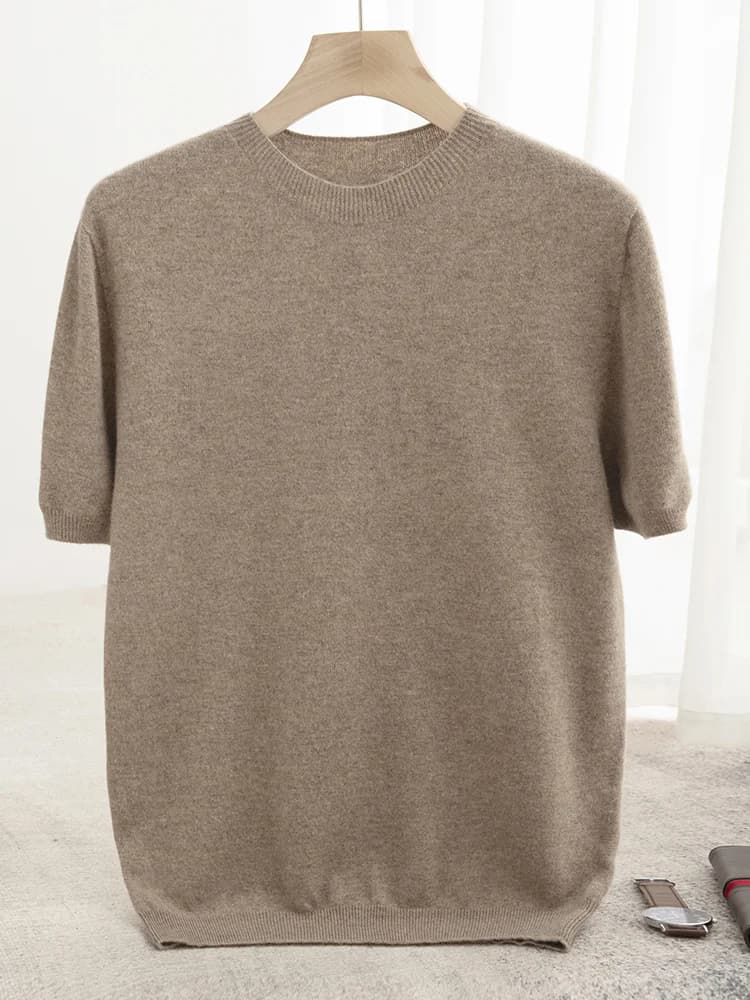 Men's Merino Wool Short Sleeve Sweater