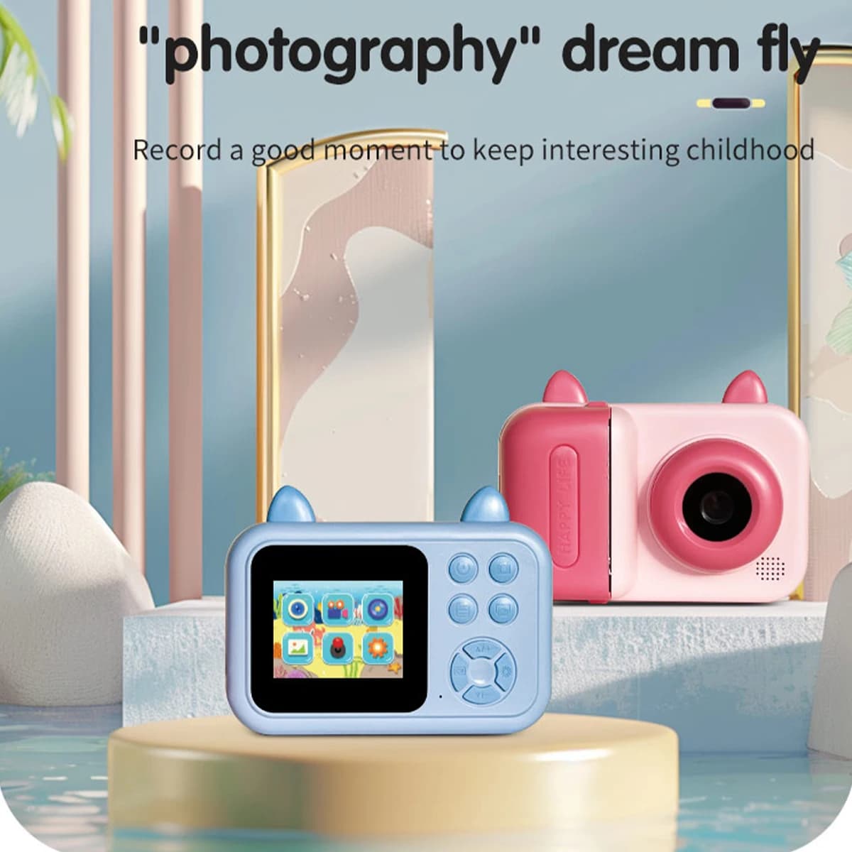 Instant Print Camera with USB Rechargeable Battery
