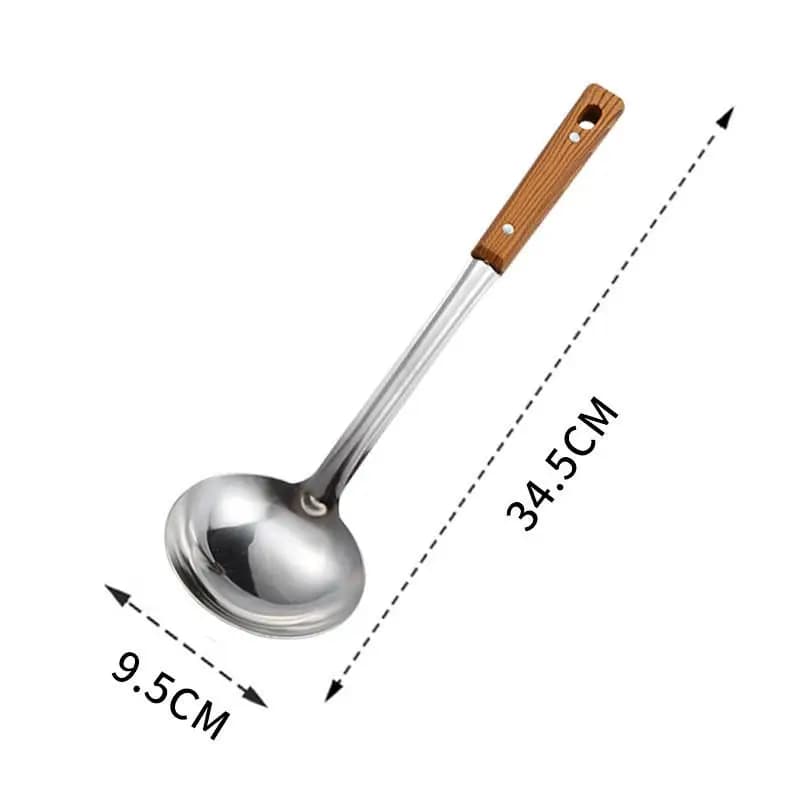 Stainless Steel Wok Spatula with Wooden Handle