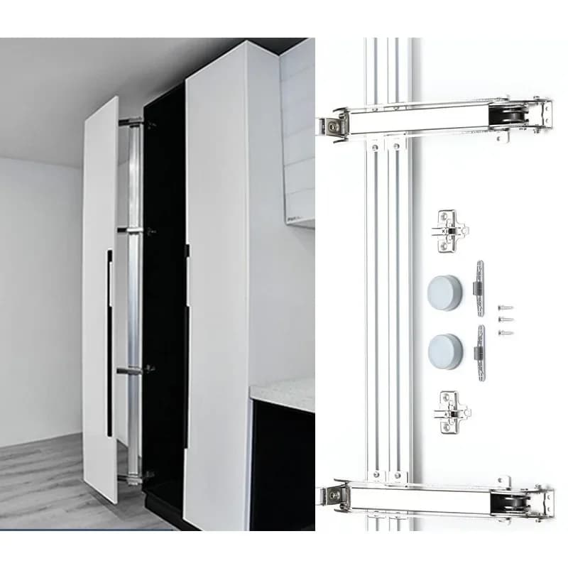 Sliding Door Hinge Set for Wardrobes and Cabinets