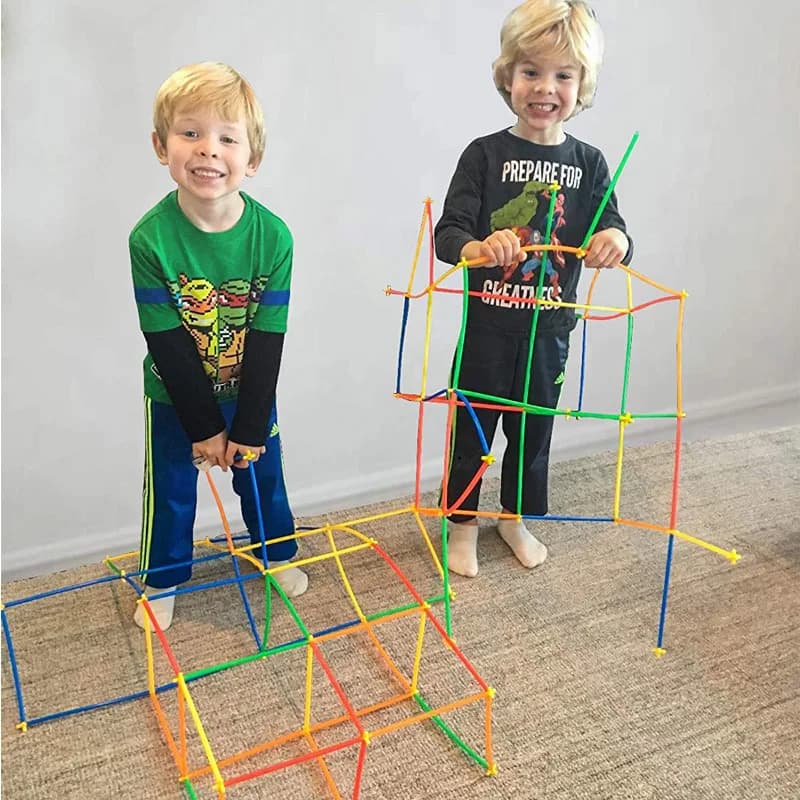 Straw Building Blocks Construction Set