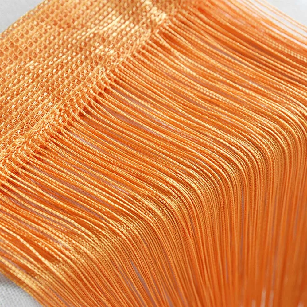 String Curtain Panel With Tassel Fringe
