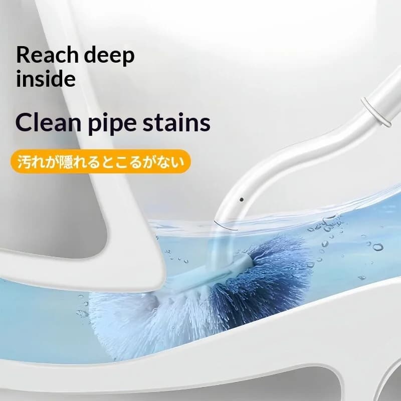 Toilet Brush Long Handle Curved Bowl Cleaner