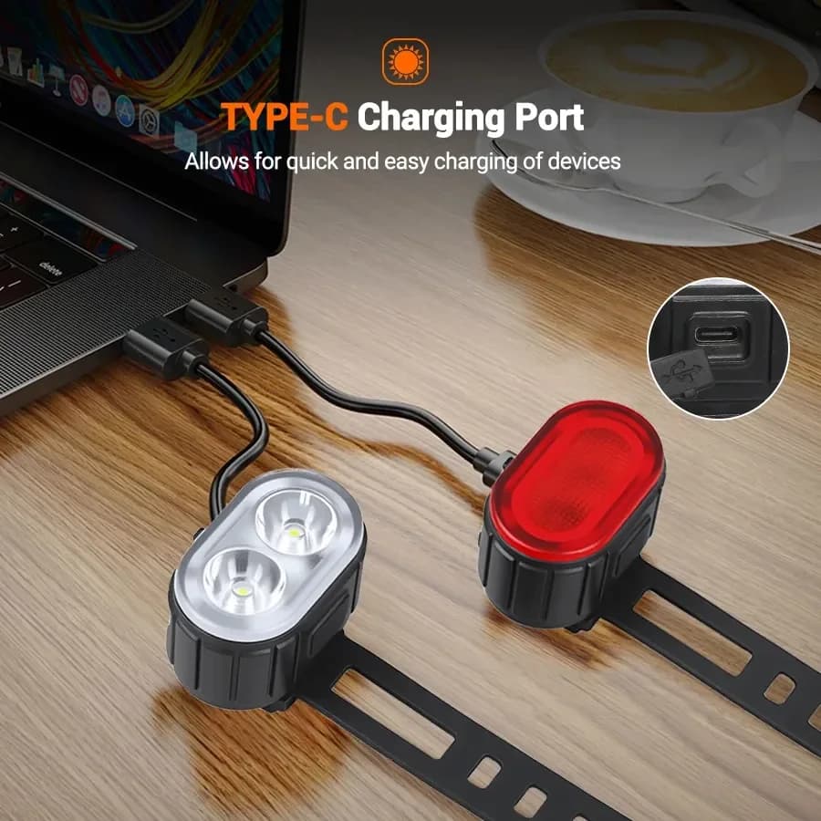 Rechargeable LED Bike Front and Rear Lights