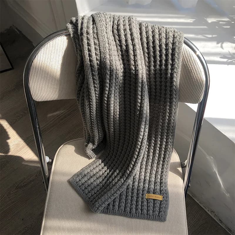Thick Cable Knit Winter Scarf