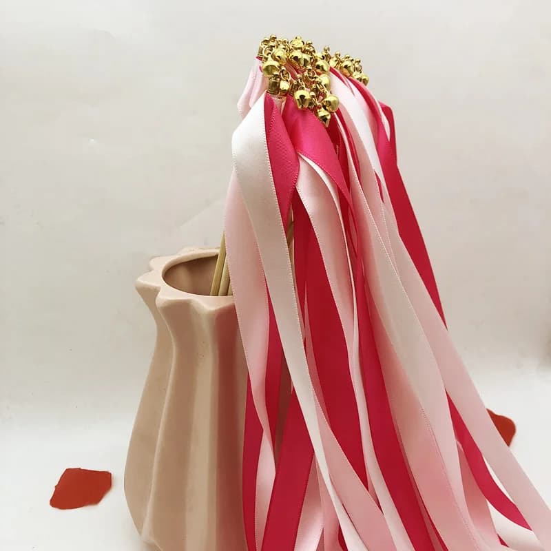 Ribbon Fairy Wands with Silver Bells
