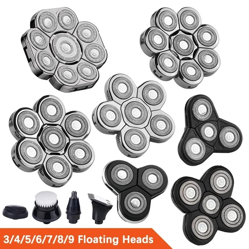 Replacement Floating Electric Shaver Head Kit