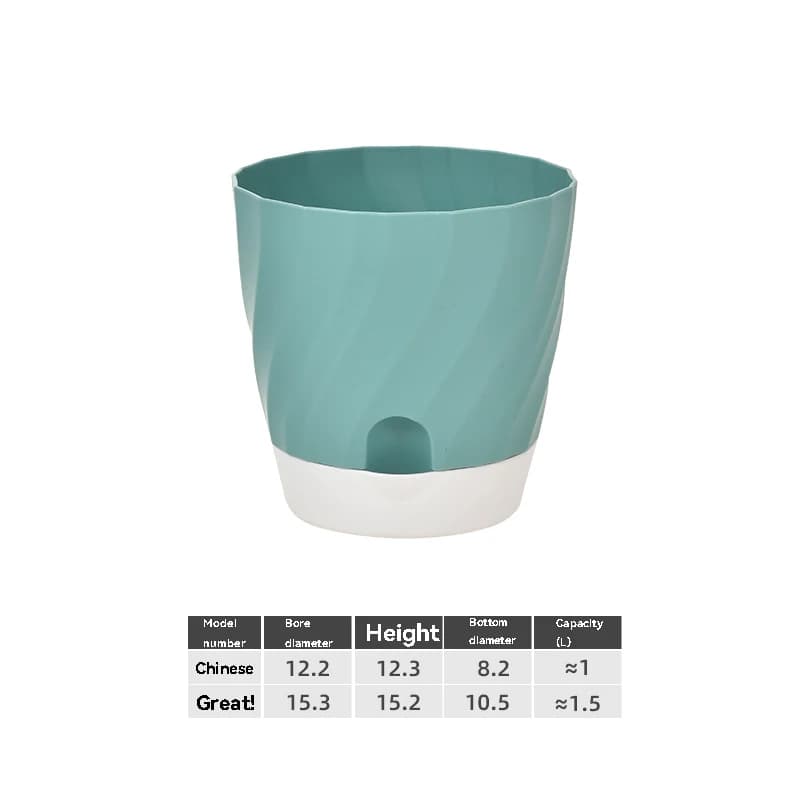 Plastic Flower Pot with Pedestal Base