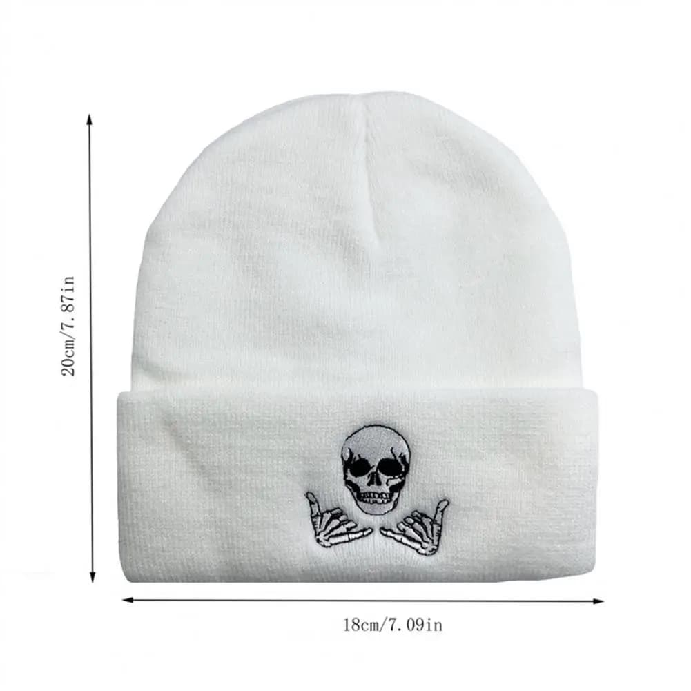 Embroidered Knit Winter Beanie Hat